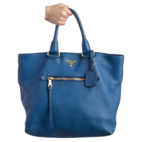 blue prada bag.